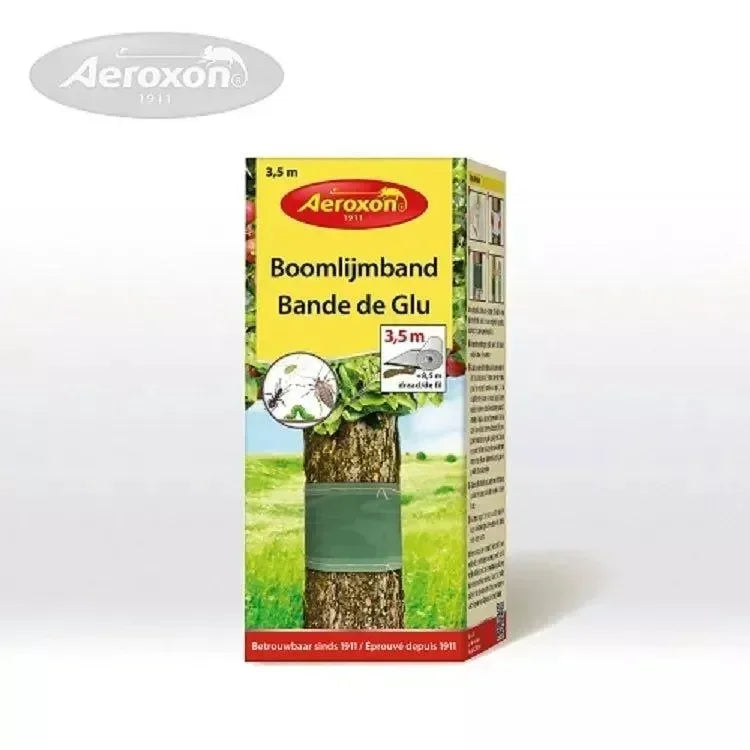 Aeroxon boomlijmband 3,5 meter, gifvrije lijmband tegen mieren en rupsen op de stam