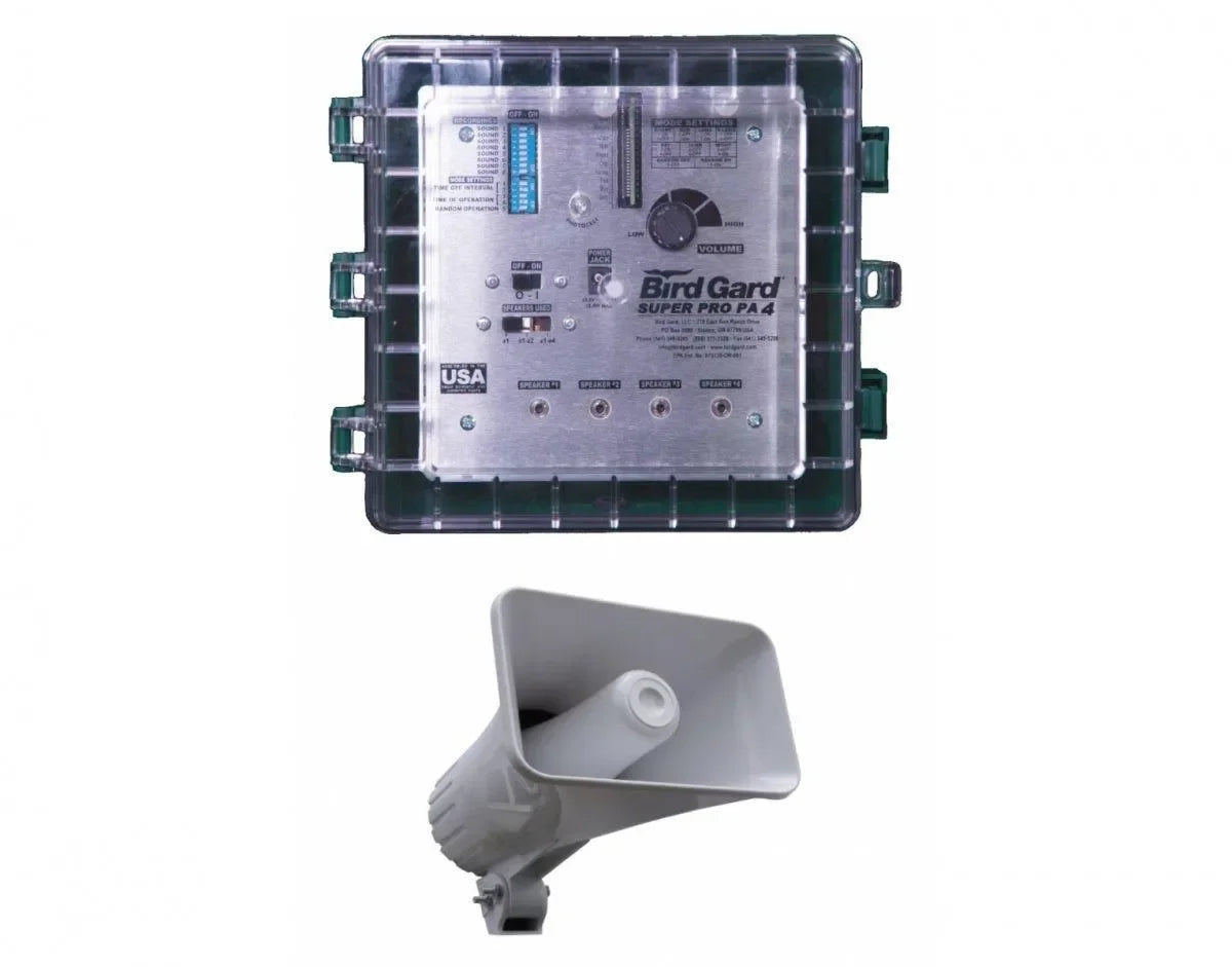 Bird Gard Super Pro PA4 met 1 hoorn luidspr., 12 volt aansl. - Dierplagenshop