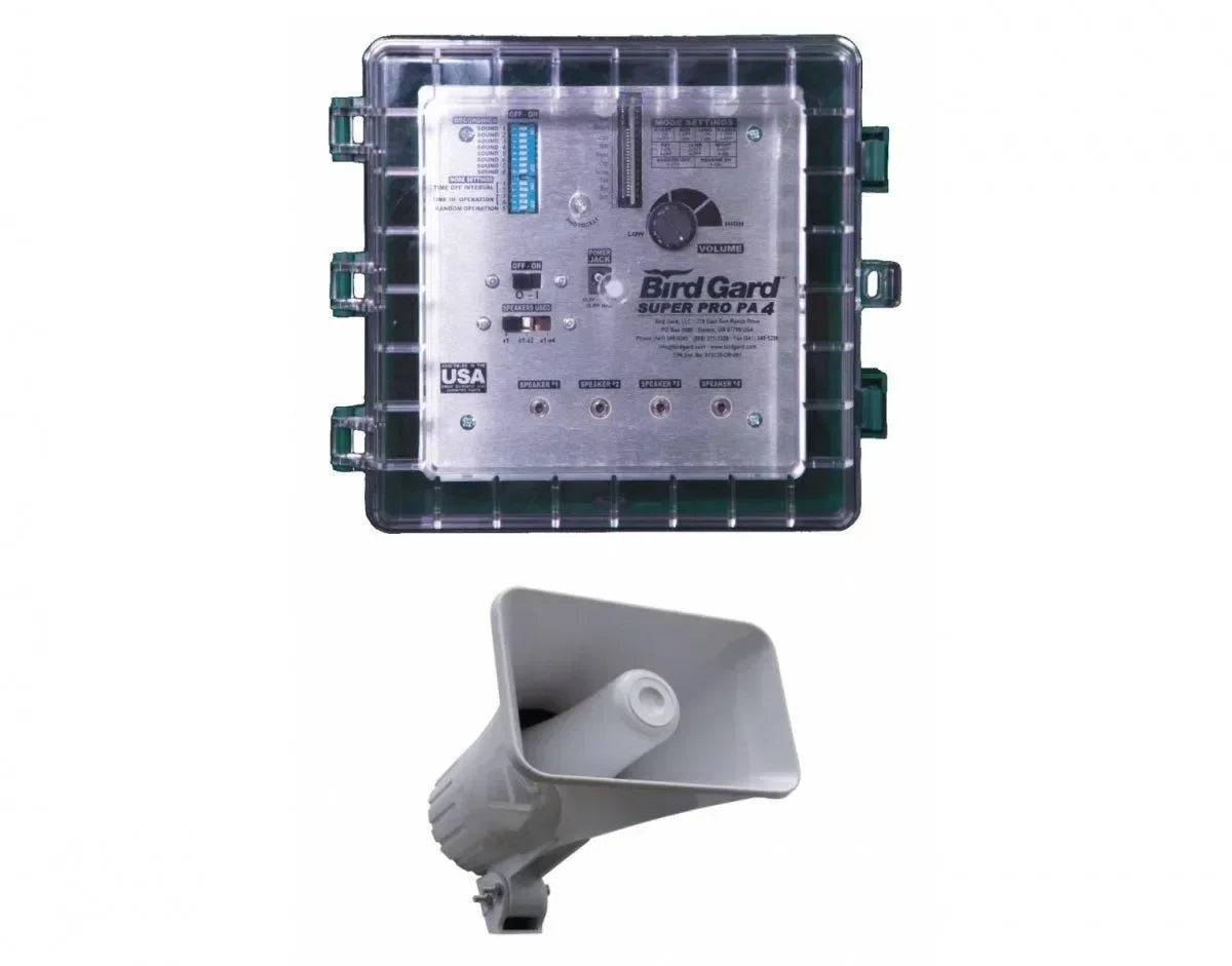 Bird Gard Super Pro PA4 met 1 hoorn luidspr., 12 volt aansl. - Dierplagenshop