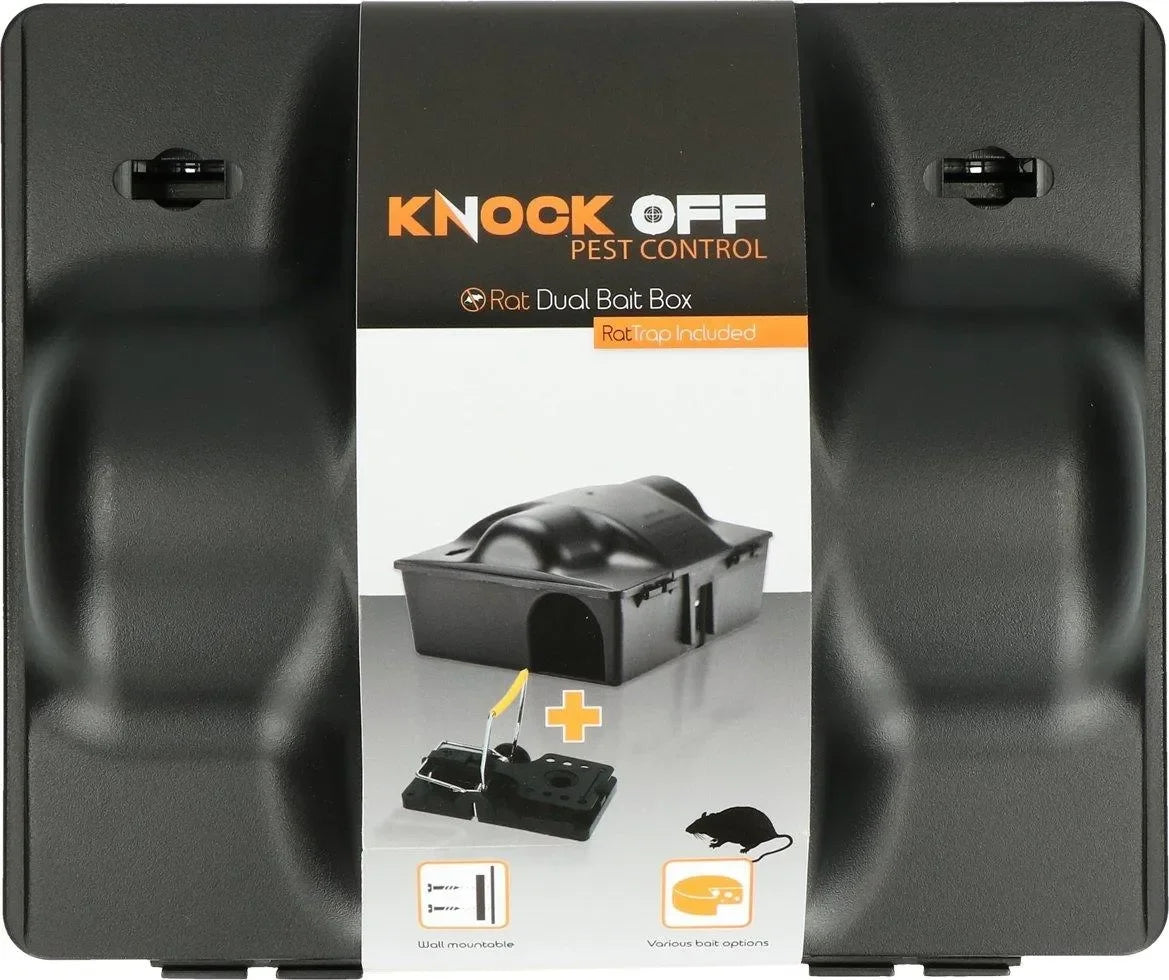 Knock Pest Voerdoos Rat/Muis Dual bait incl. rattenklem - Dierplagenshop