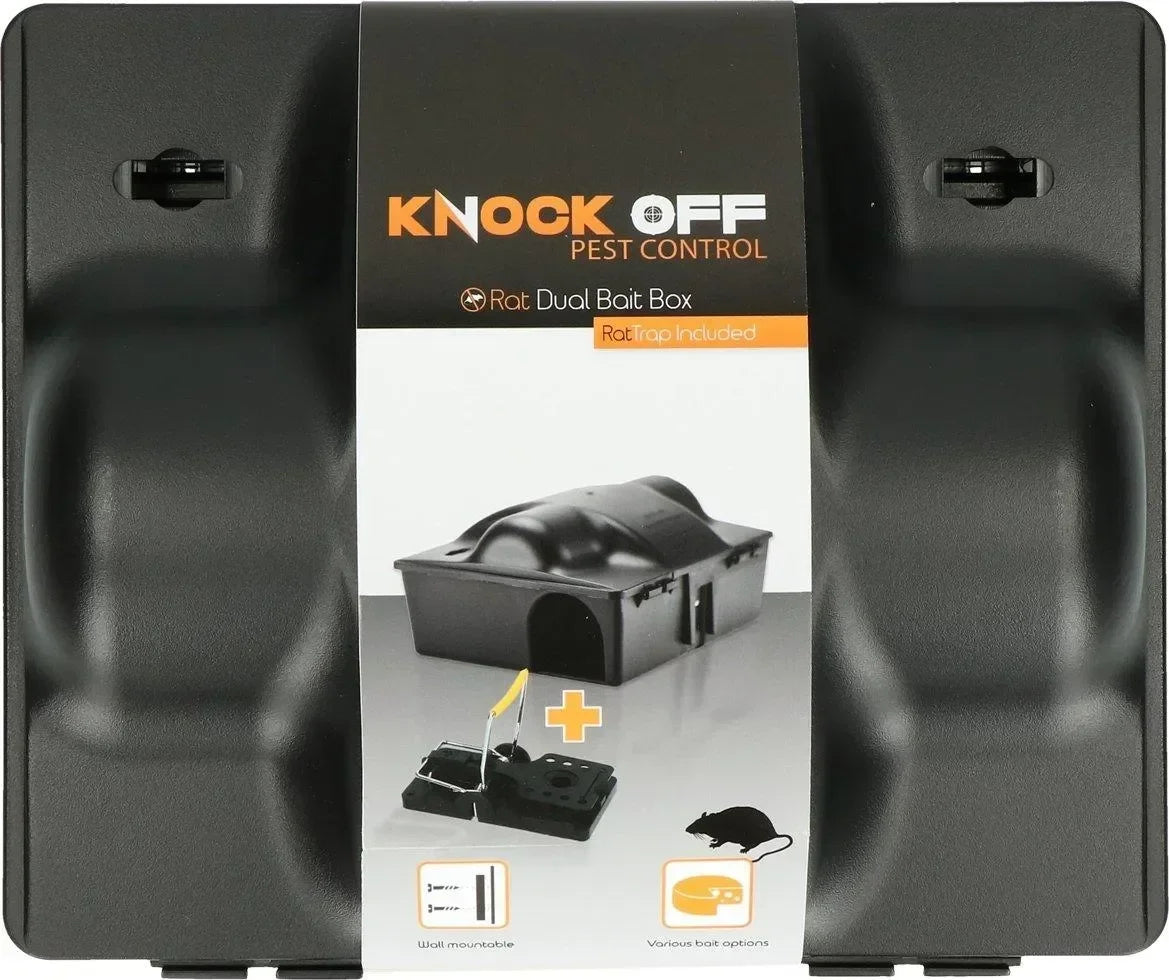 Knock Pest Voerdoos Rat/Muis Dual bait incl. rattenklem - Dierplagenshop