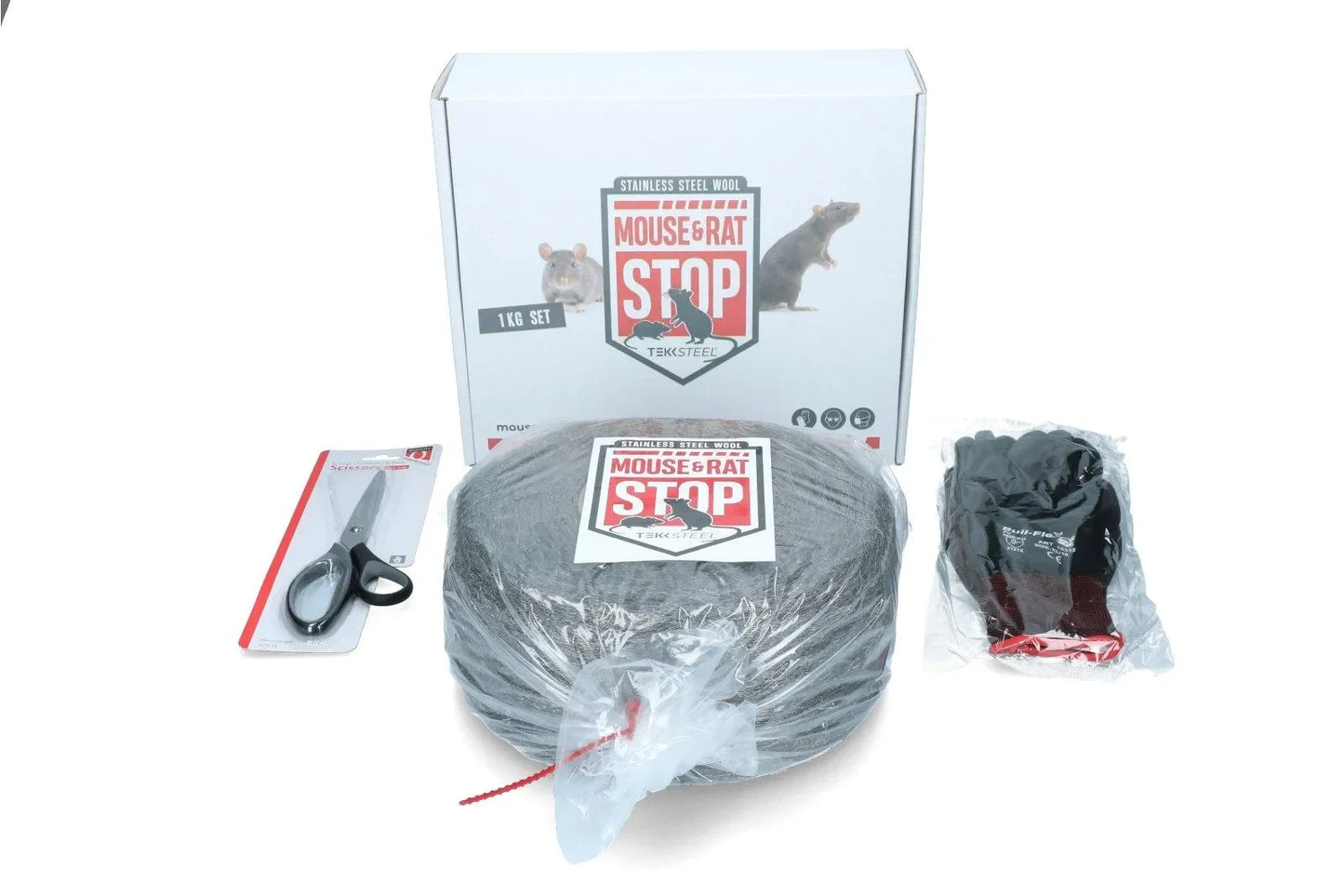 Mouse & Rat Stop RVS Staalwol 1 kg Set - Dierplagenshop