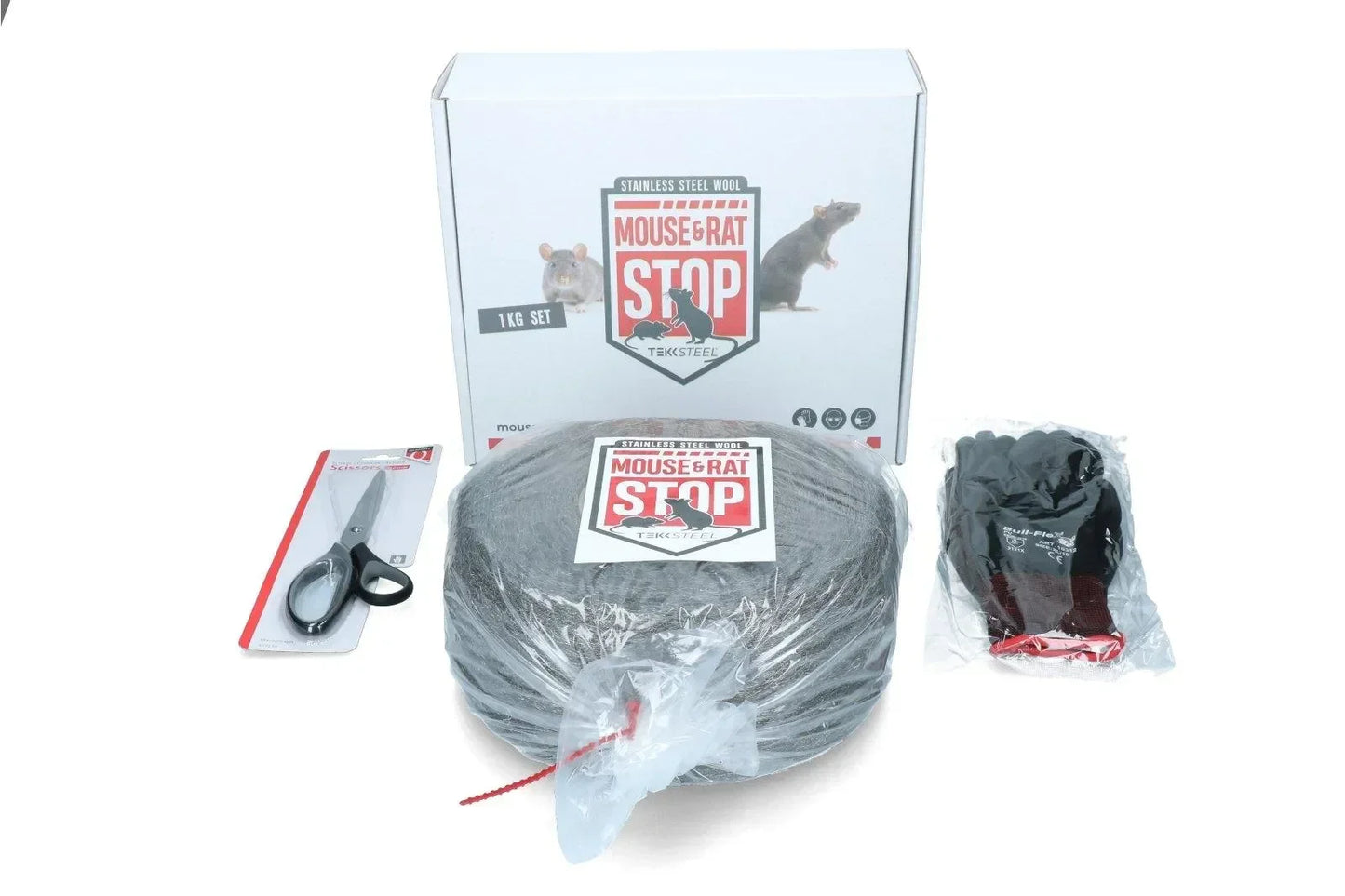 Mouse & Rat Stop RVS Staalwol 1 kg Set - Dierplagenshop