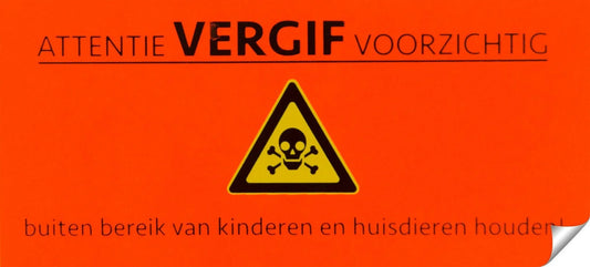 Sticker "Vergif" - Dierplagenshop