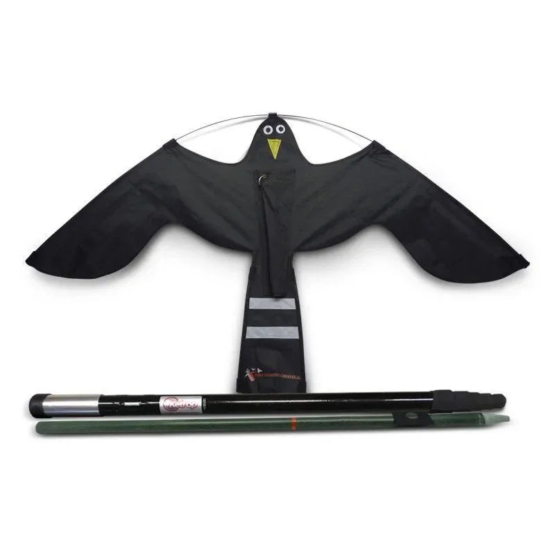 Black Hawk Kite 10 meter set met mast en grondanker - Dierplagenshop