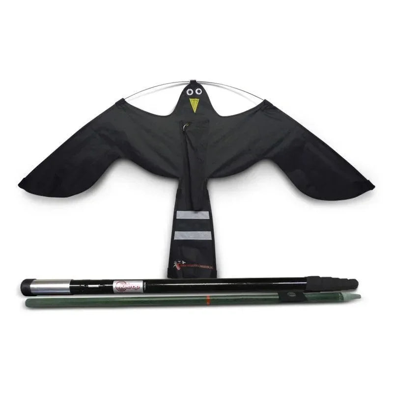 Black Hawk Kite 10 meter set met mast en grondanker - Dierplagenshop