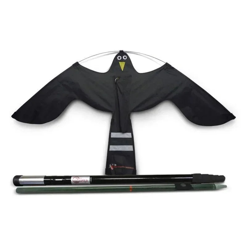 Black Hawk Kite 10 meter set met mast en grondanker - Dierplagenshop