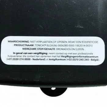 Waarschuwingssticker Sakarat B Graan 90x25mm - Dierplagenshop