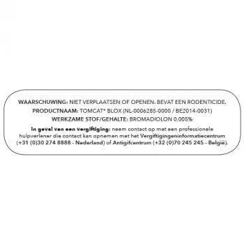 Waarschuwingssticker Sakarat B Graan 90x25mm - Dierplagenshop