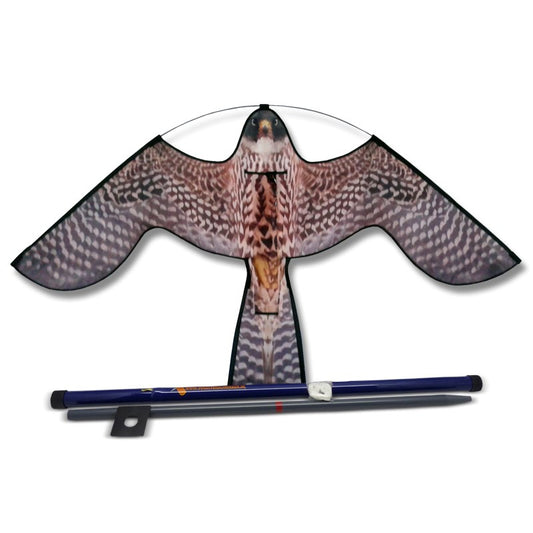 Hawk kite bird of prey print 7 m with mast and ground anchor