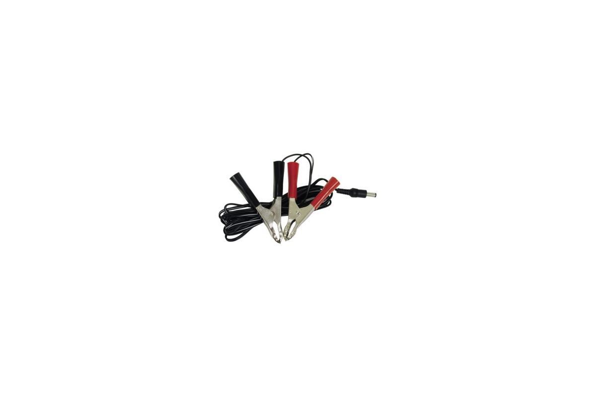 Battery connection cable with battery clamps