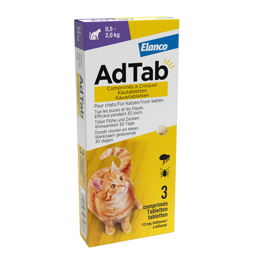 Elanco AdTab kauwtabletten kat (0,5 - 2,0 kg)
