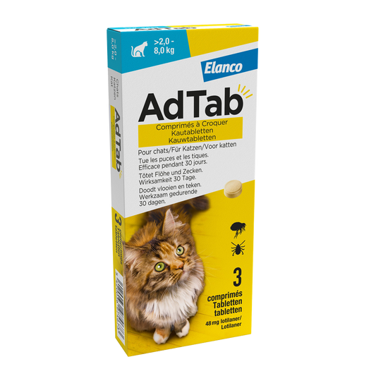 Elanco AdTab kauwtabletten kat (>2,0 - 8,0 kg)