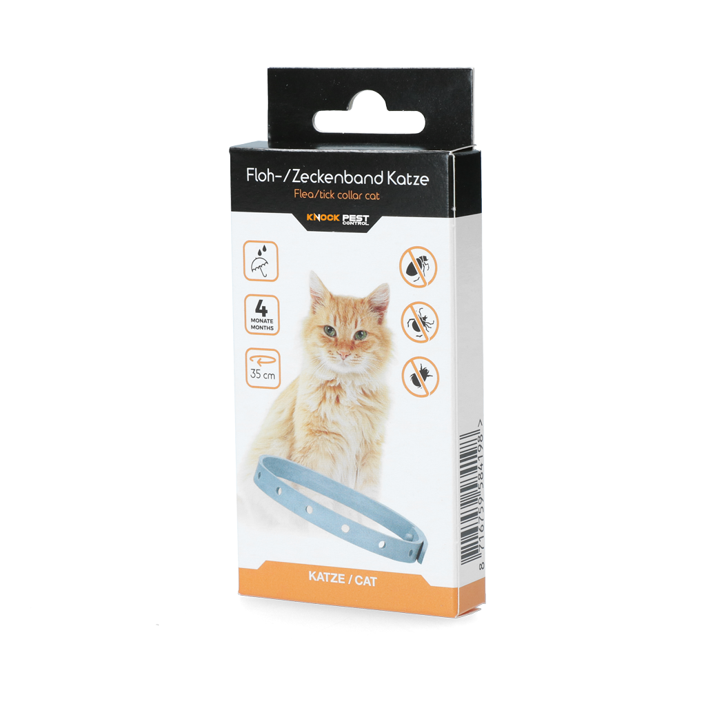Knock Pestcontrol Vlooien/Tekenband Kat 33 cm DE/UK