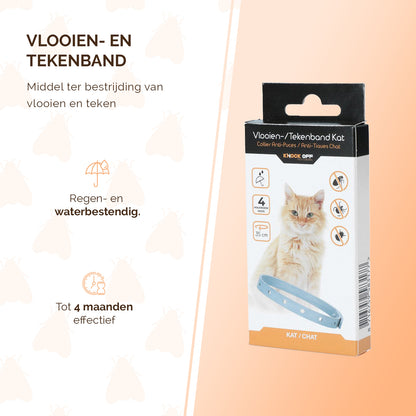 Knock Pestcontrol Vlooien/Tekenband Kat 33 cm NL/FR