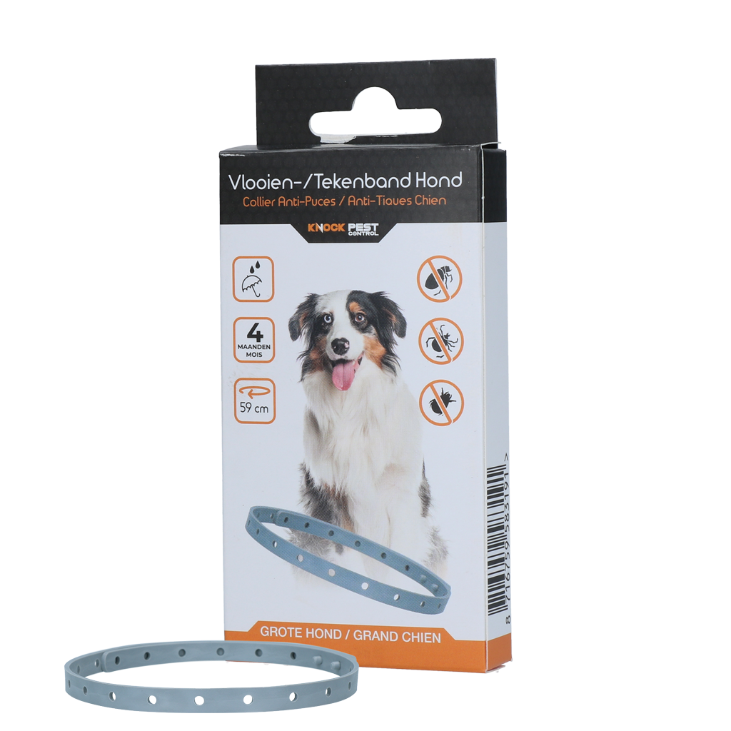 Knock Pestcontrol Vlooien/Tekenband Hond 59 cm NL/FR