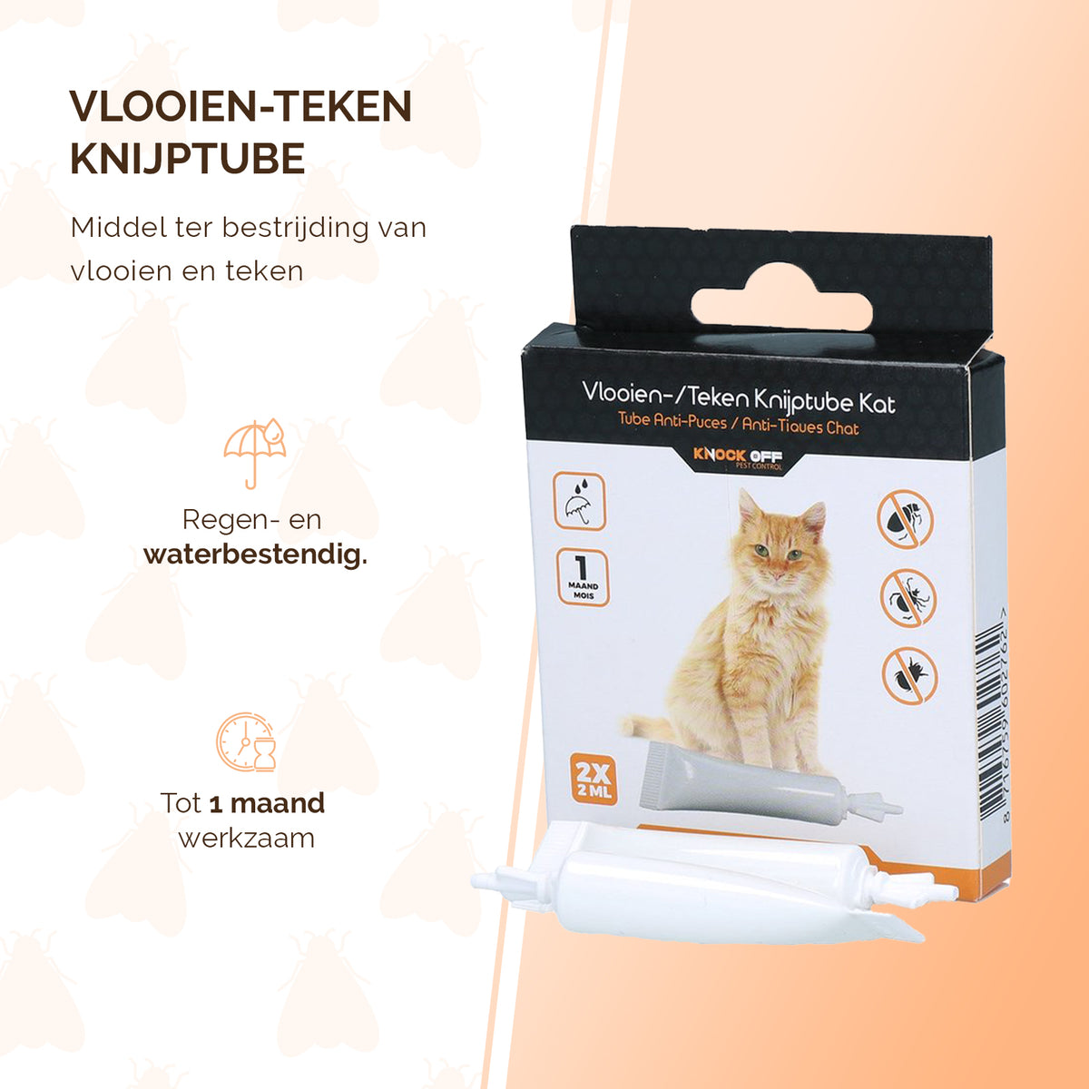 Knock Pestcontrol vlooien-tekenpipet Kat DE/UK