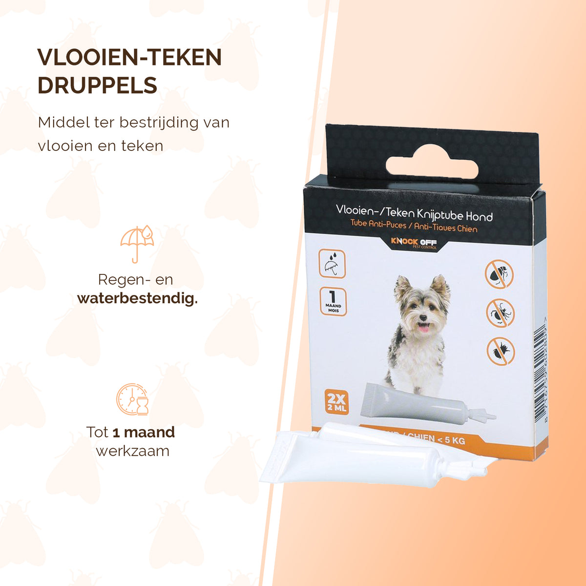 Knock Pestcontrol vlooien-tekenpipet Hond <5 kg