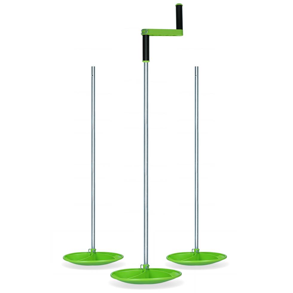 Twist butler 125 cm 3 stuks met 1 Zwengel