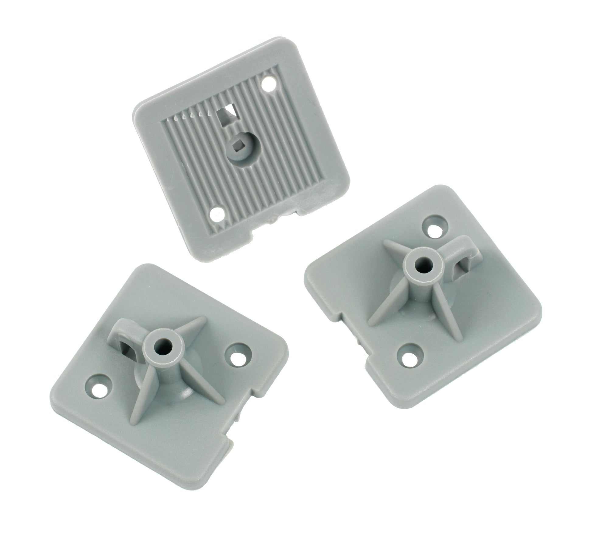 Nylon lijmvoetjes, grijs 100st