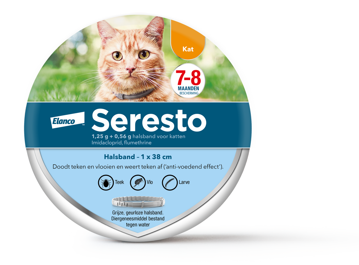 Seresto vlooien- en tekenband voor katten (1,25 g + 0,56 g)