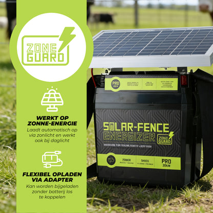 ZoneGuard Solar-Fence Energizer Pro 20 km