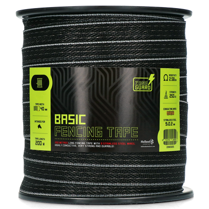 ZoneGuard Basic afrasteringslint 40 mm zwart 200 m