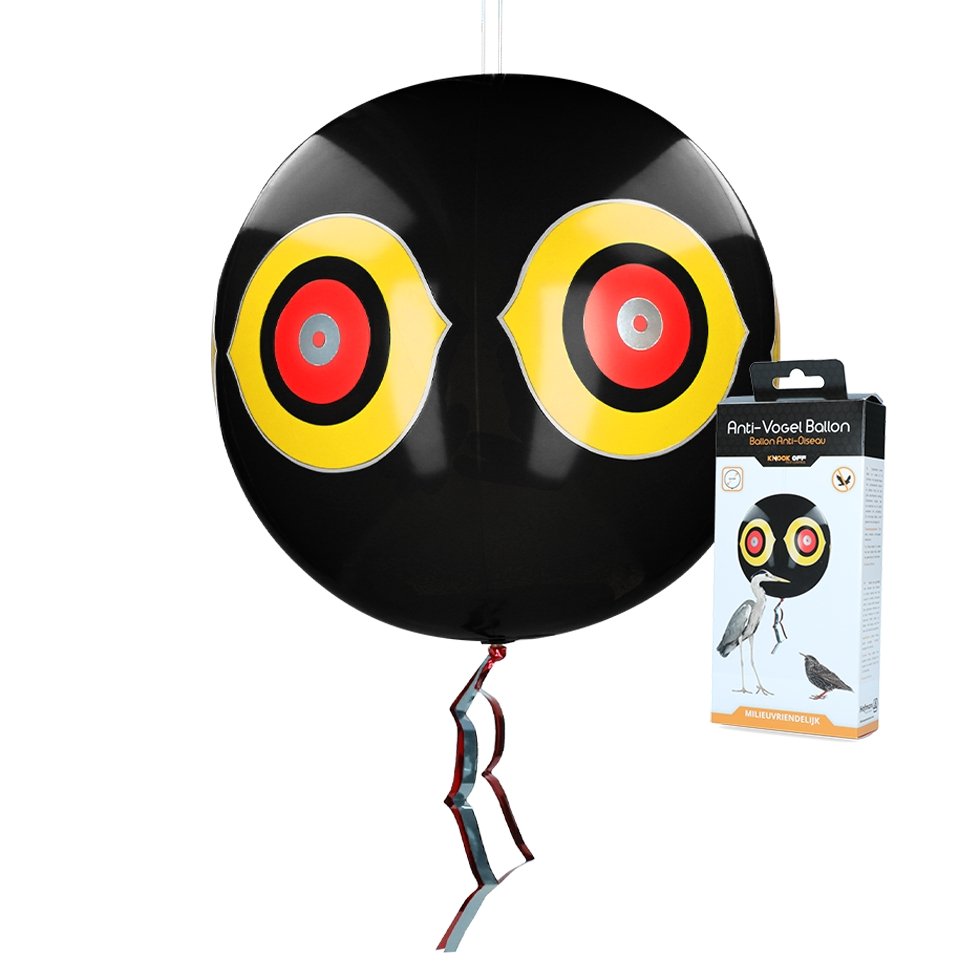Knock Off Schrikballon Zwart - -Dierplagenshop
